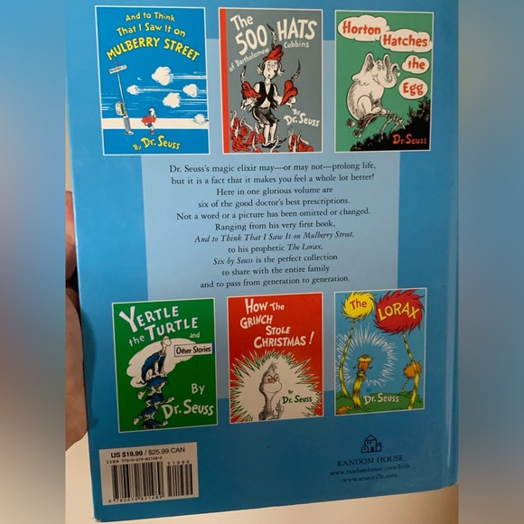 Six by Seuss - A Treasury of Dr. Seuss Classics •Excellent Condition - Picture 7 of 7